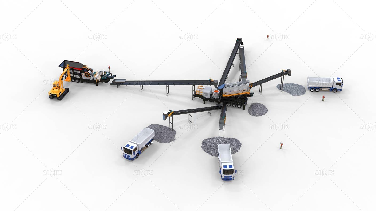 1000tph crawler mobile crushers for river pebbles