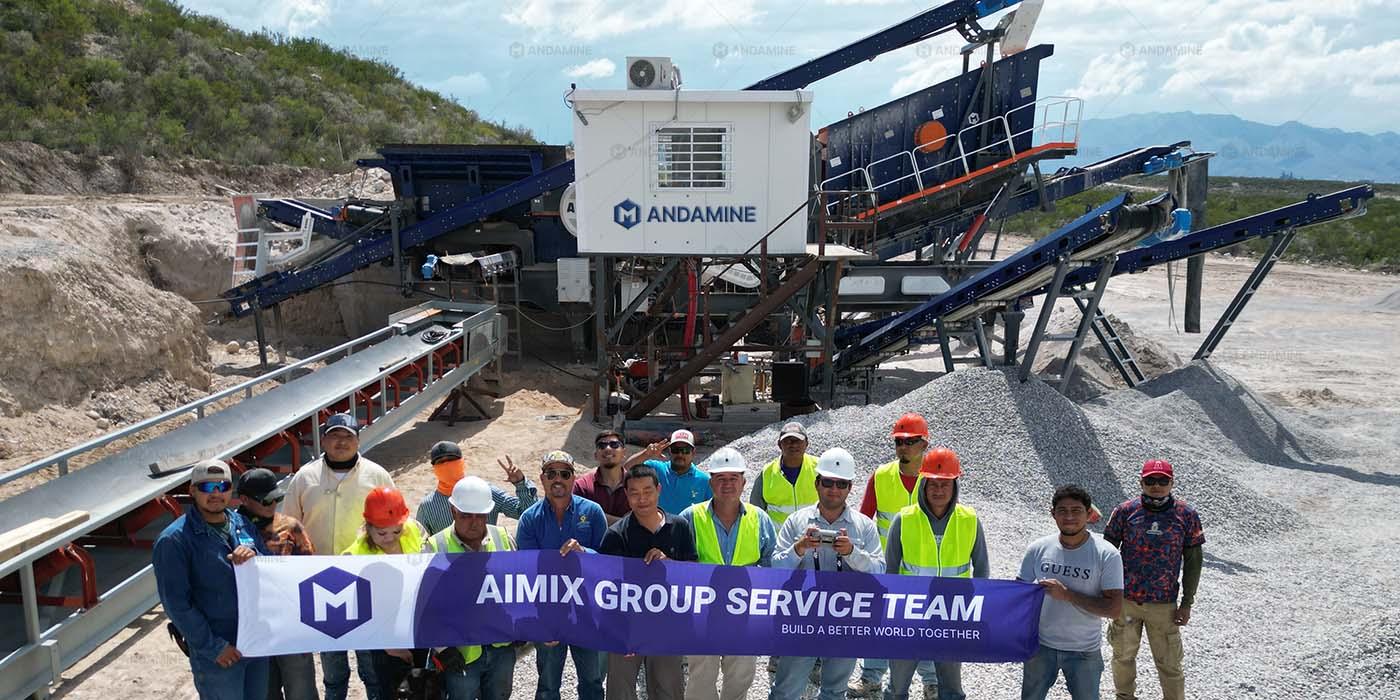 4 in 1 tire type mobile granite stone crushing plant for sale in mexico