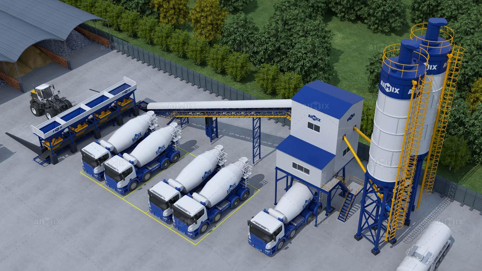 60 m3 concrete batching plant effect