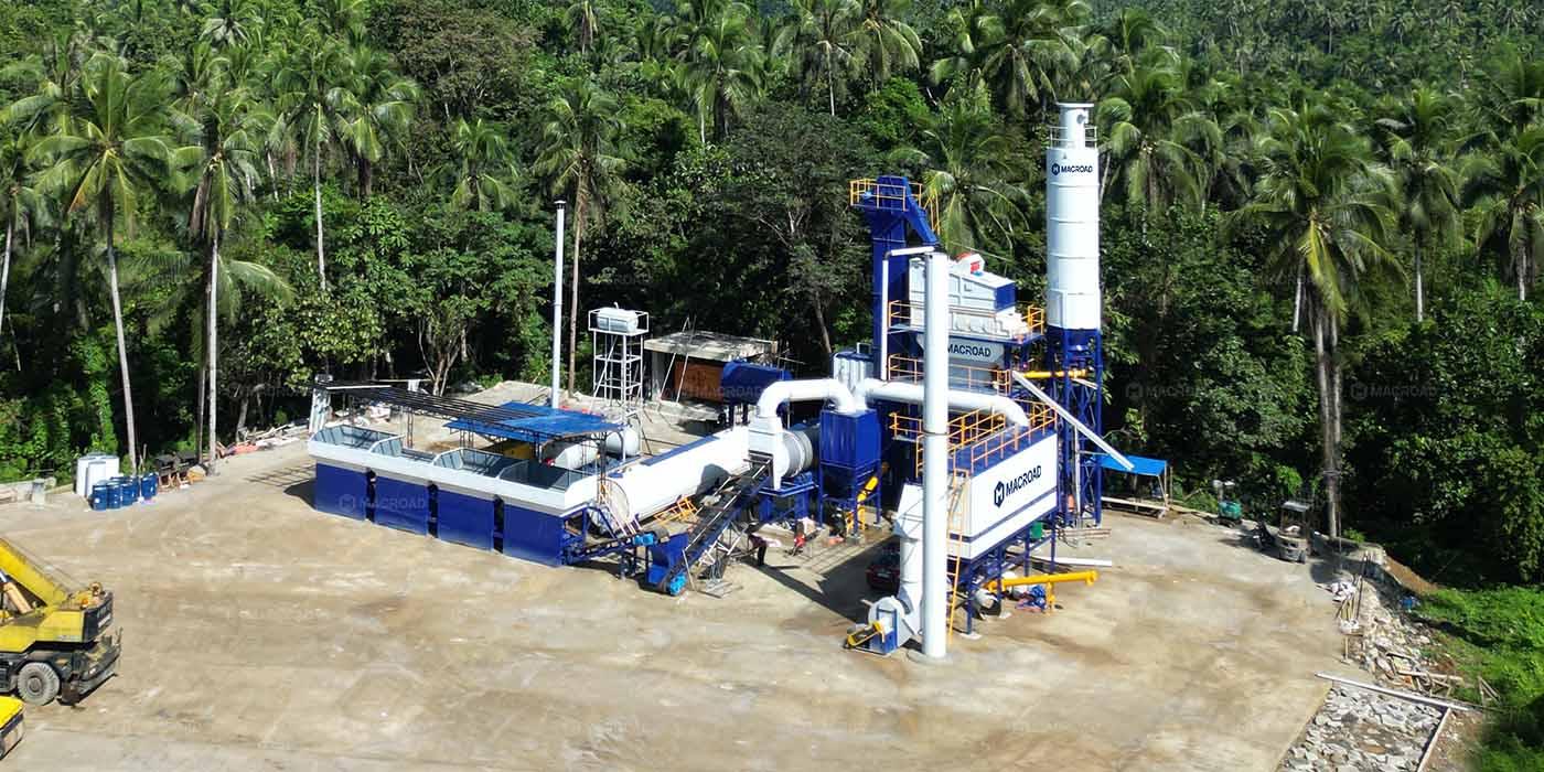 80tph stationary asphalt batching plant installation in the philippines