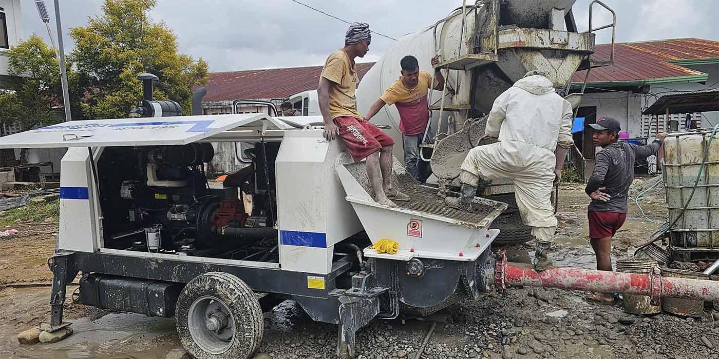 Abt40c diesel trailer concrete pump machine in the philippines for house construction