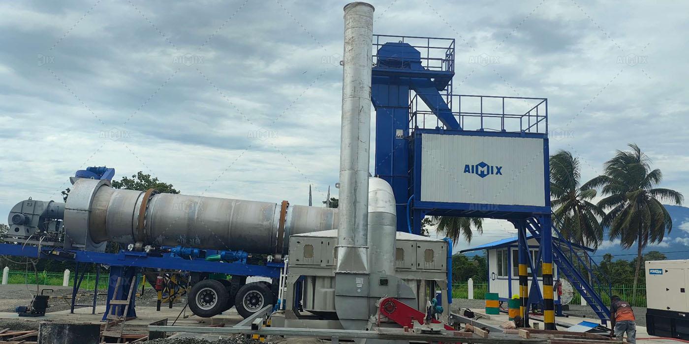 Aimix portable asphalt drum mix plant for sale in papua new guinea