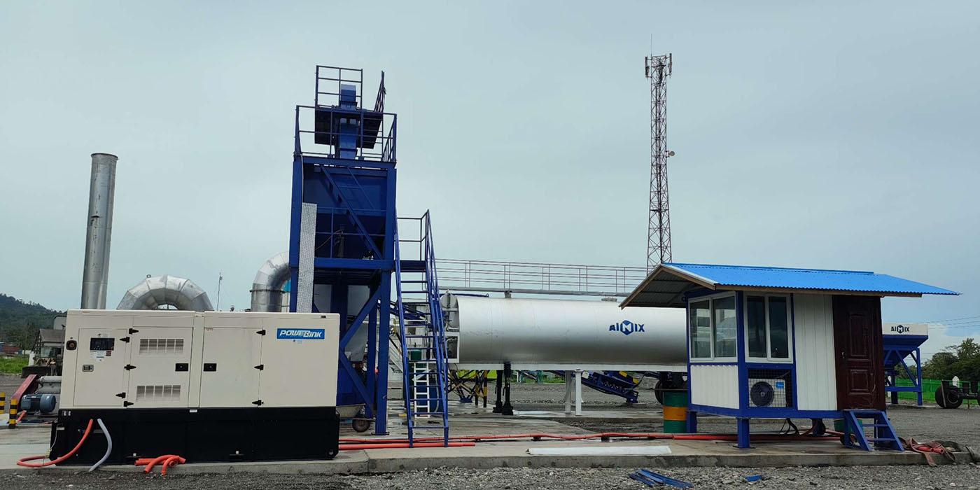 Aimix portable mini asphalt drum mix plant in papua new guinea