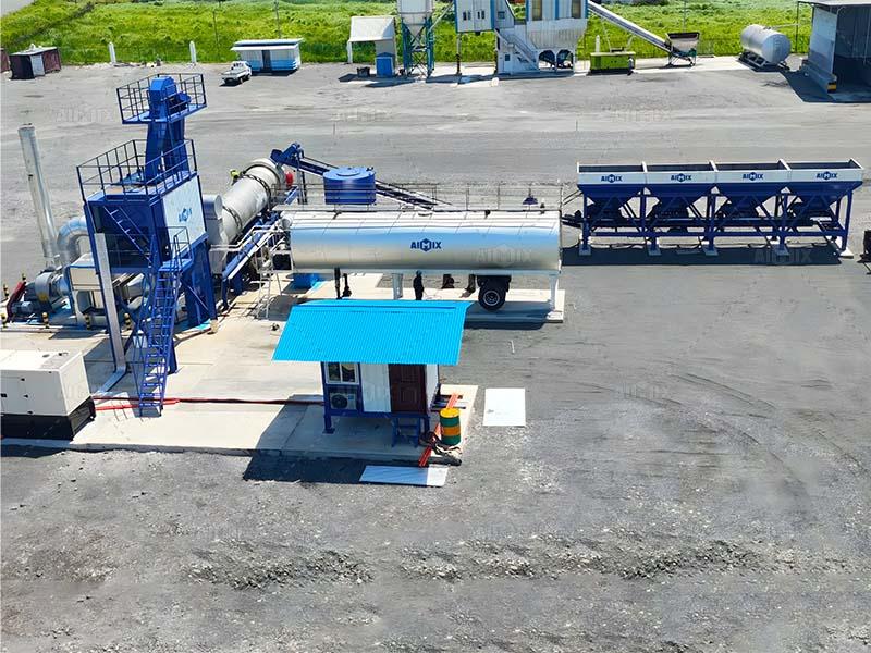 Alyt 80 aimix portable mini asphalt drum mix plant price for producing asphalt aggregates in papua new guinea