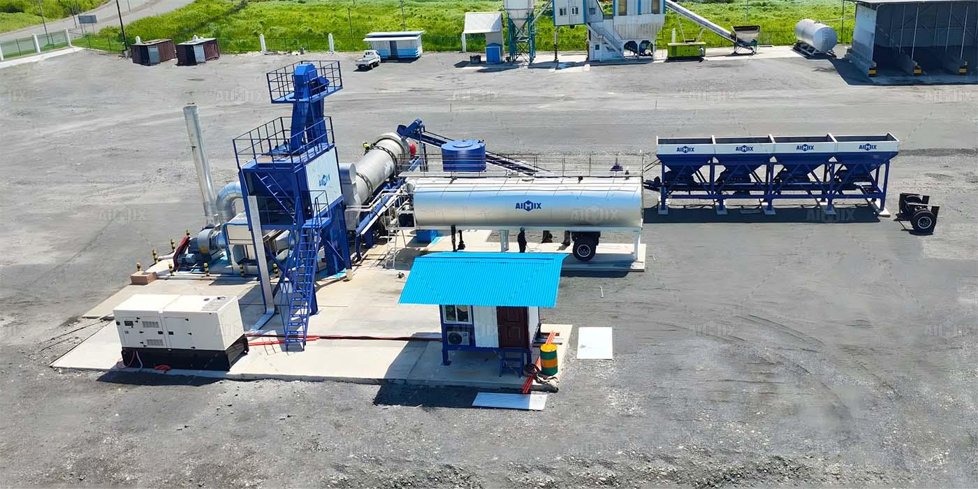 Alyt 80 portable asphalt drum mix plant of mini asphalt plant for sale 2