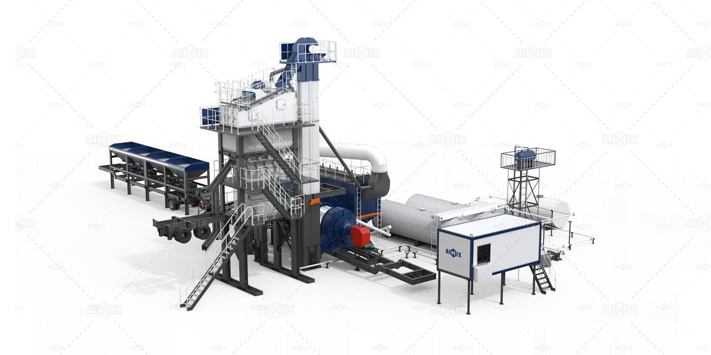 Batch type asphalt plant mobile