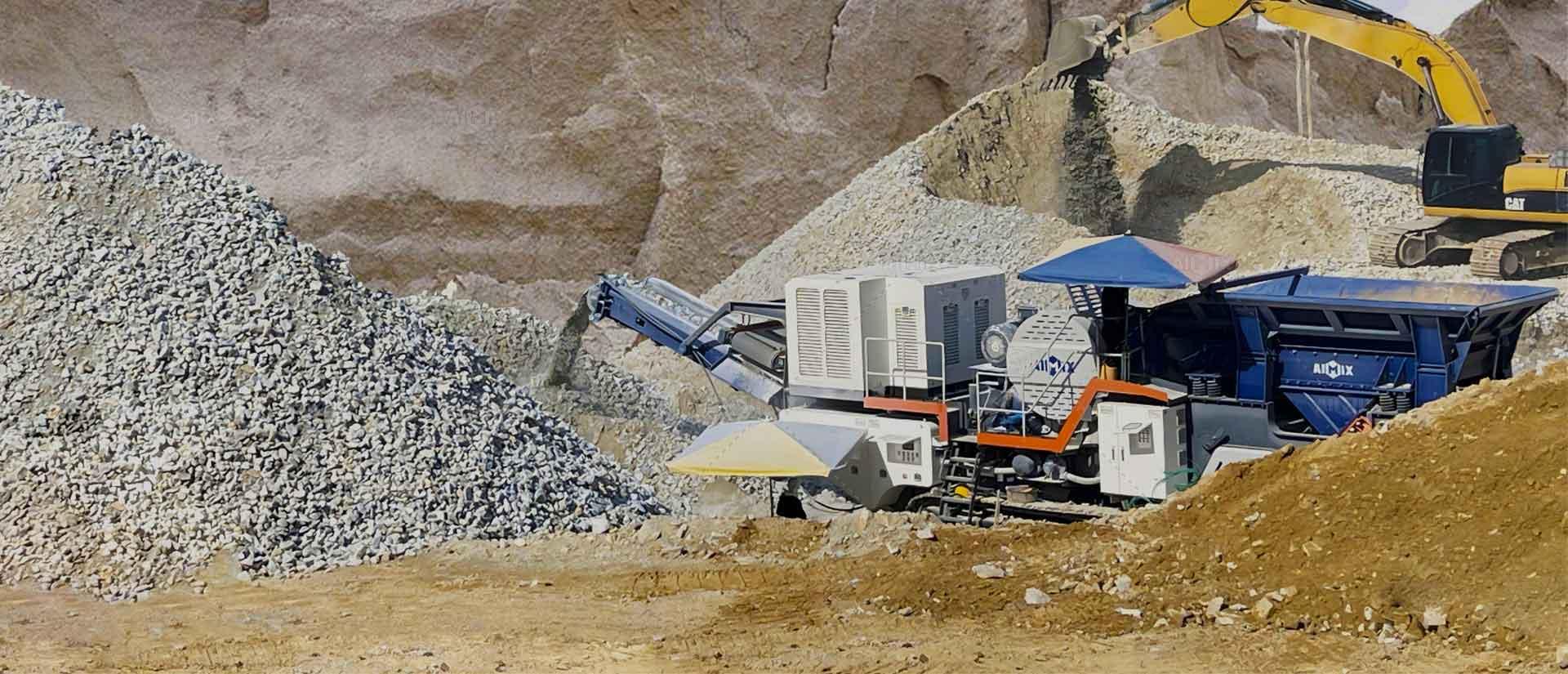 Crawler rock crusher plant for crushing volcanic rocks indonesia