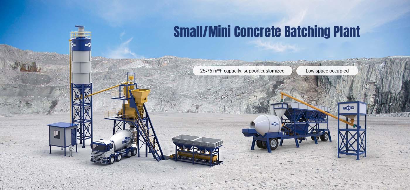 Mini concrete batching plant banner