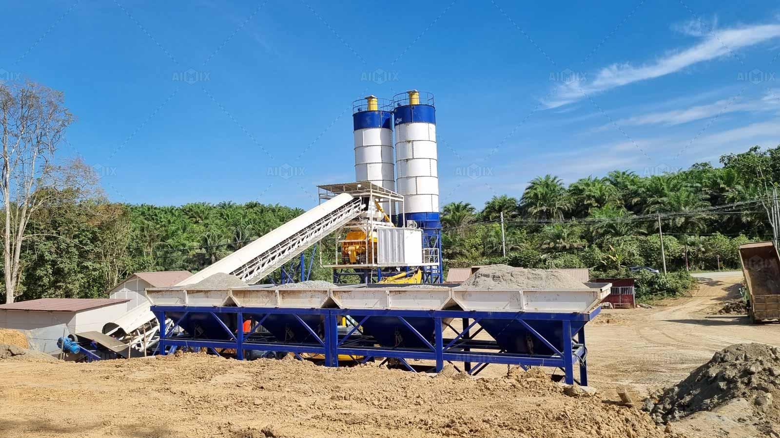 Stationary concrete batching plant in indonesia